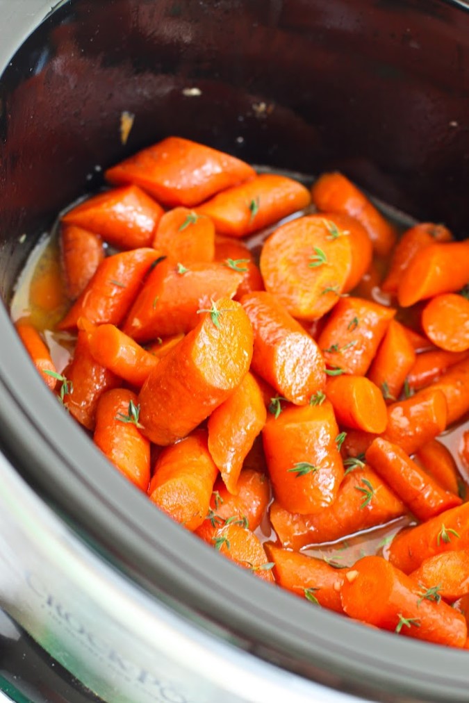 Yummy Slow Cooker Glazed Carrots - Slap Dash Mom