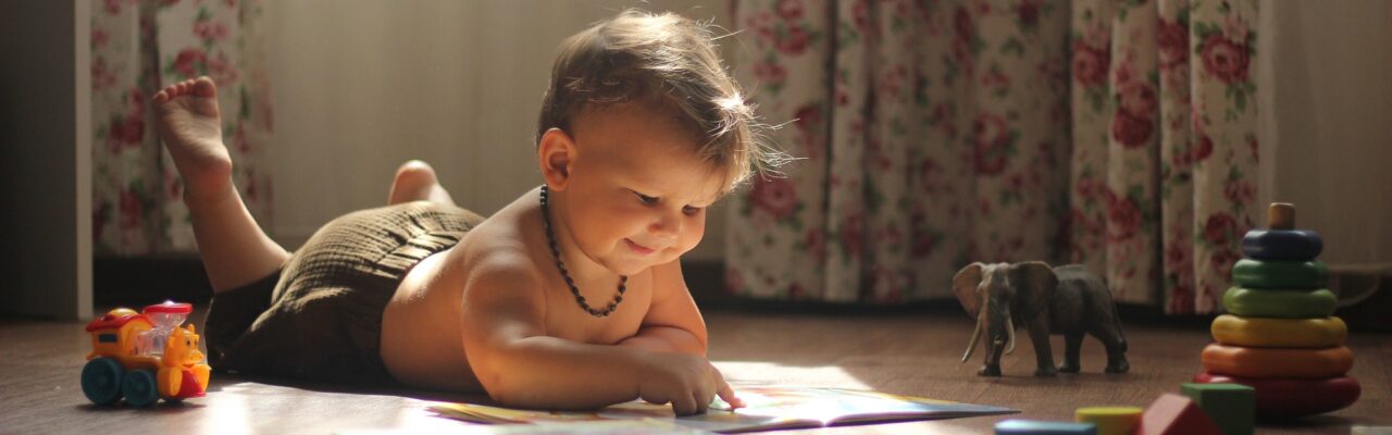 Image of baby reading